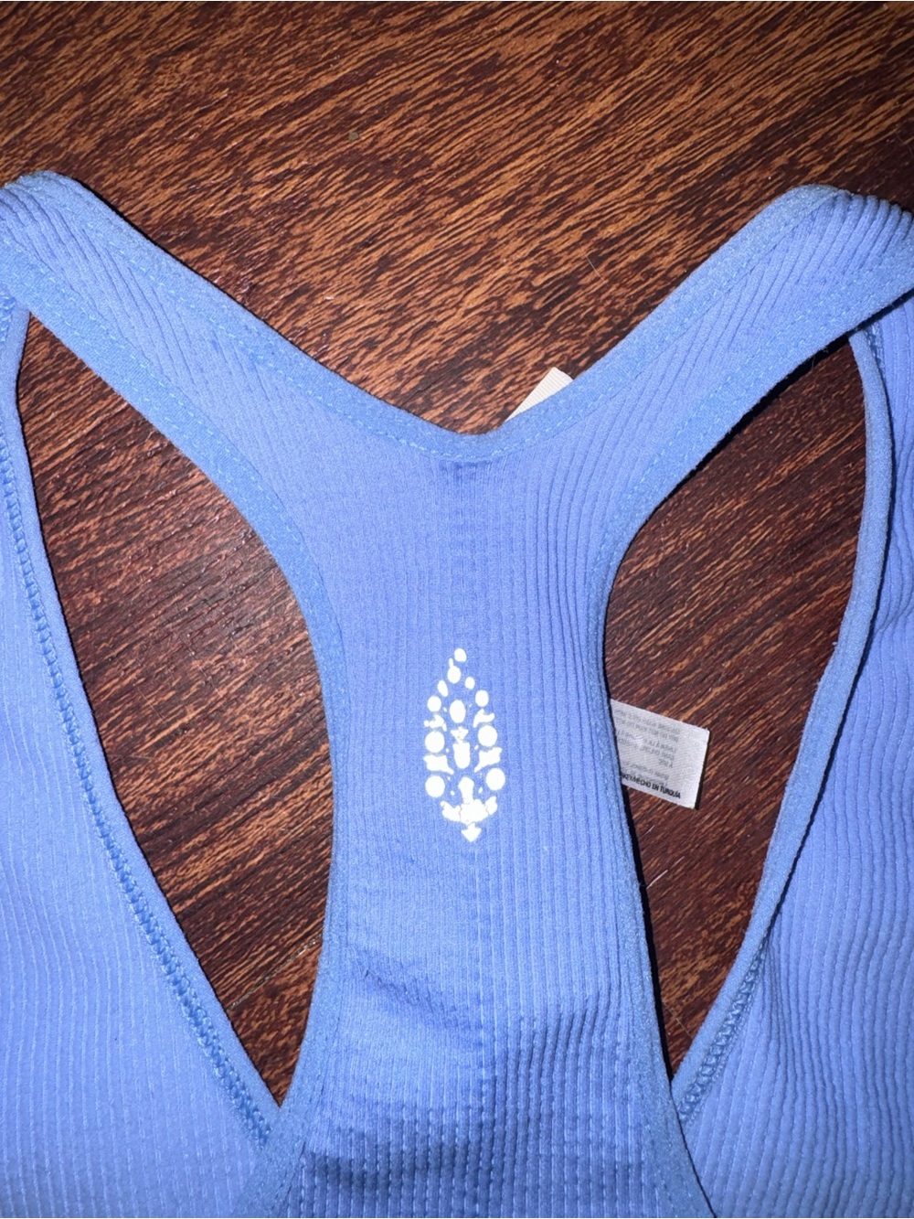 FP Movement Ribbed periwinkle Racerback Crop - Picture 6 of 6